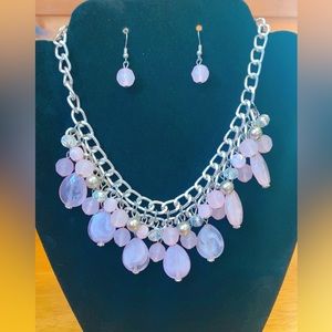 Pink crystal jewelry